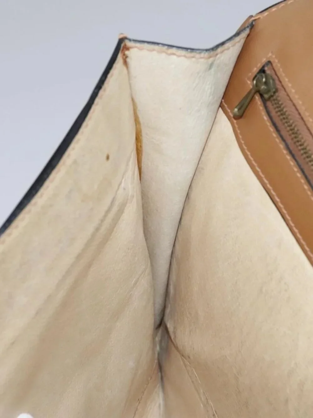 GUCCI Micro GG Canvas Clutch Bag Beige Auth ep6918